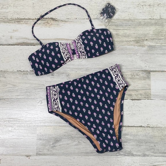 J. Crew Other - NWT J. Crew Boho Bandeau Top High Waisted Bikini Sz XS